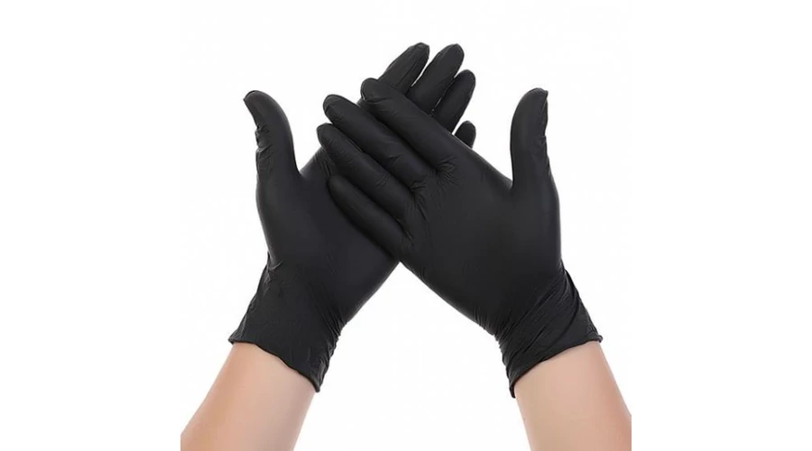 Nitril kesztyű L méret, FEKETE 100 db/doboz, 10 doboz/karton
